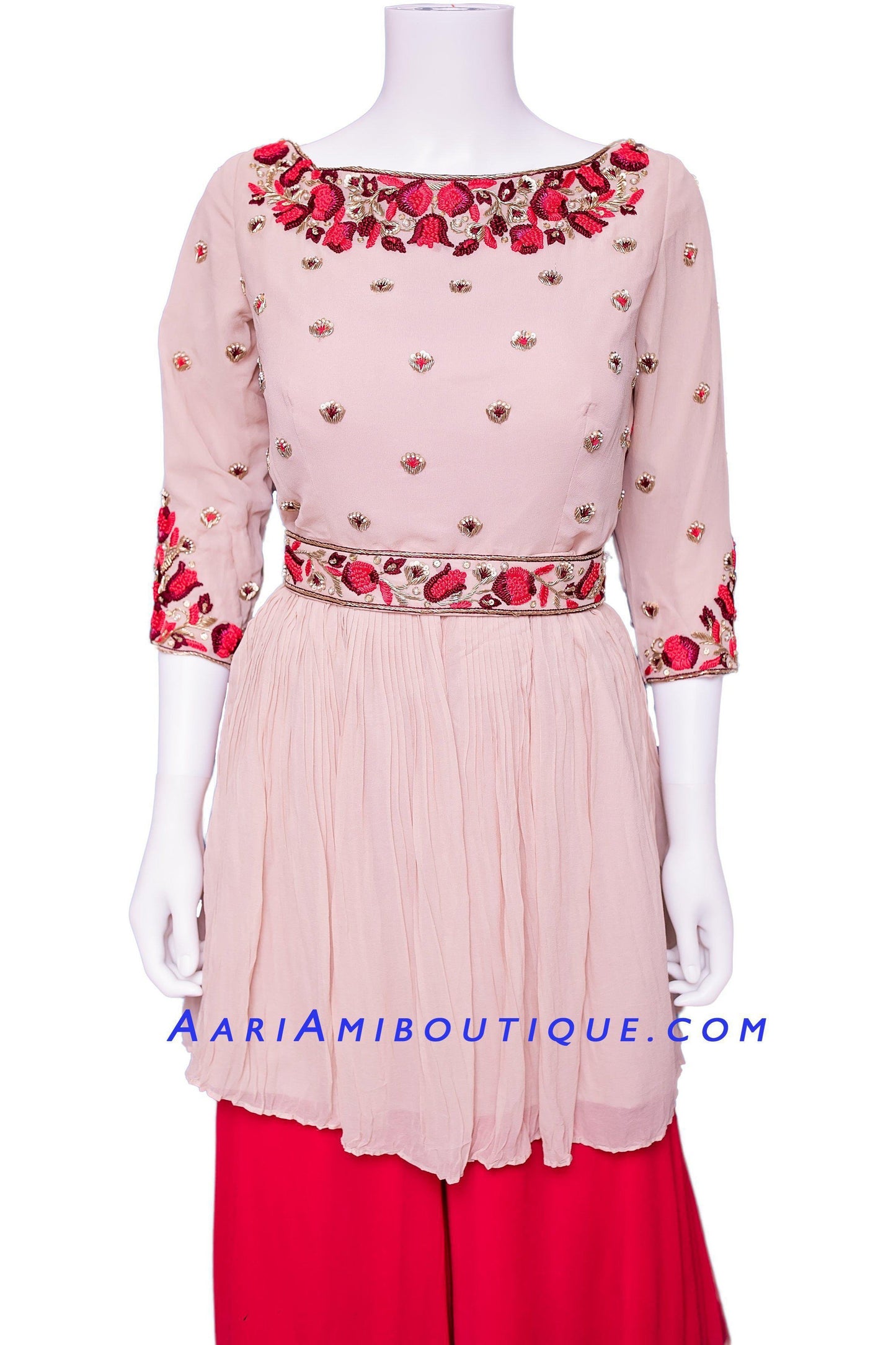 Opulent Ombre Pink Palazzo Set-AariAmi Boutique