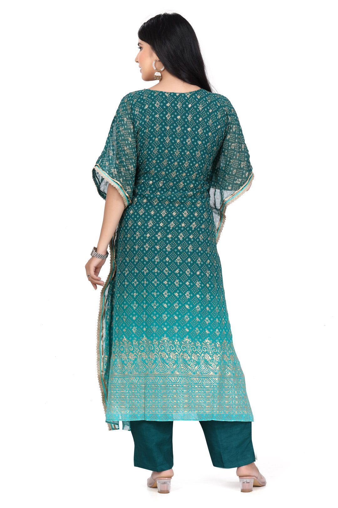Gorgeous Green Ombre Kaftan Set-AariAmi Boutique
