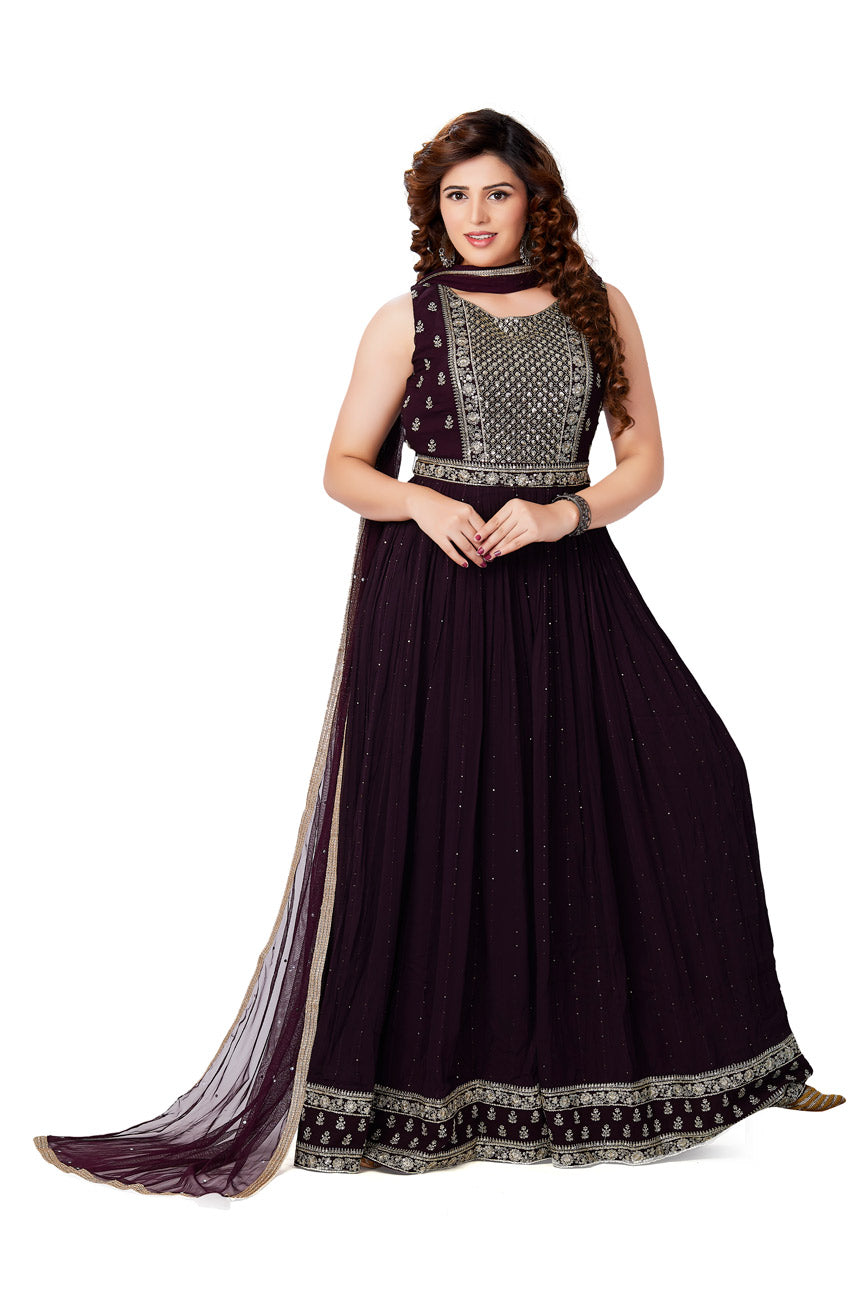 Breathtakingly Bold Black and Gold Anarkali Set