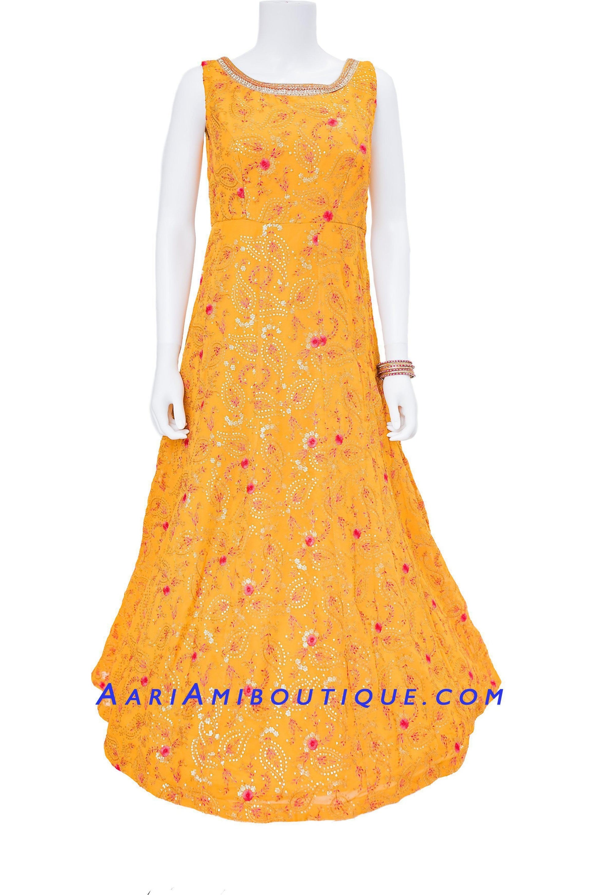 Amber Anarkali Set with Net Jacket-AariAmi Boutique
