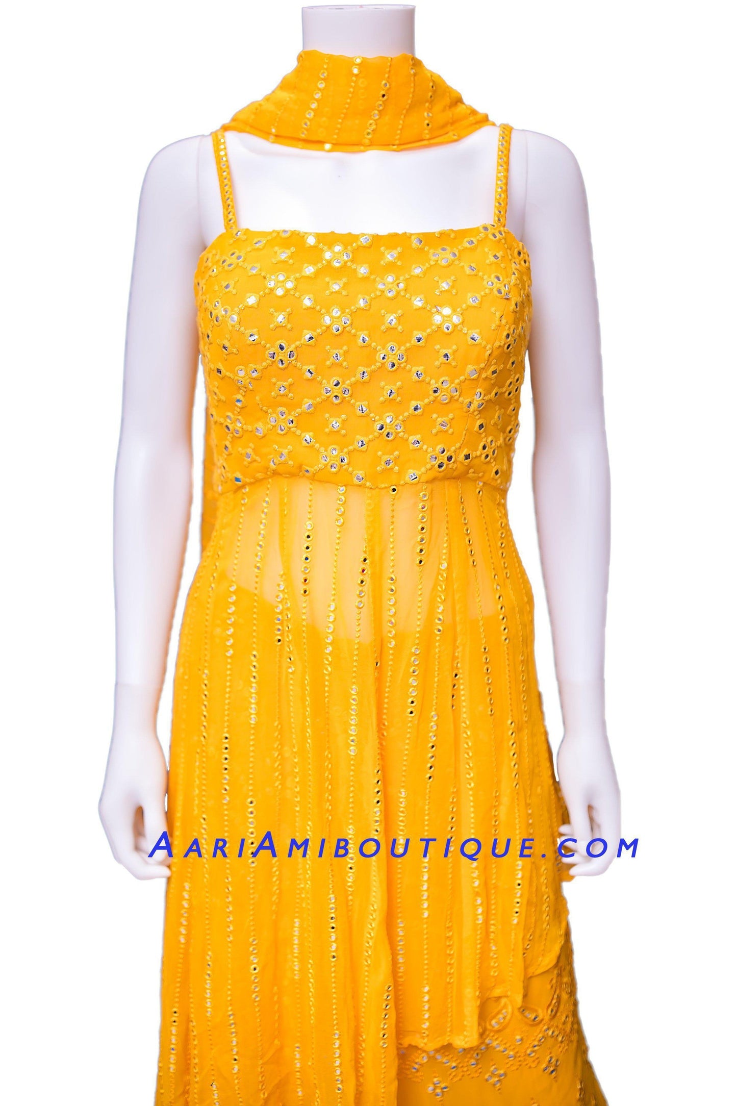 Blooming Marigold High-Low Palazzo Set-AariAmi Boutique