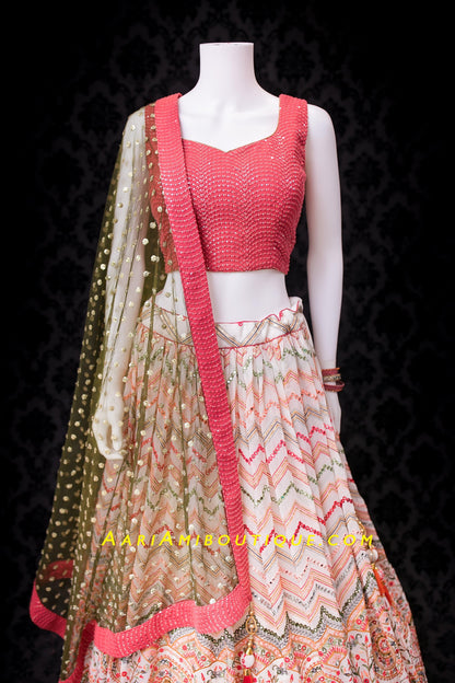 Chic Rose Pink Lehenga Set-AariAmi Boutique