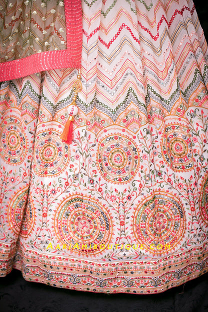 Chic Rose Pink Lehenga Set-AariAmi Boutique