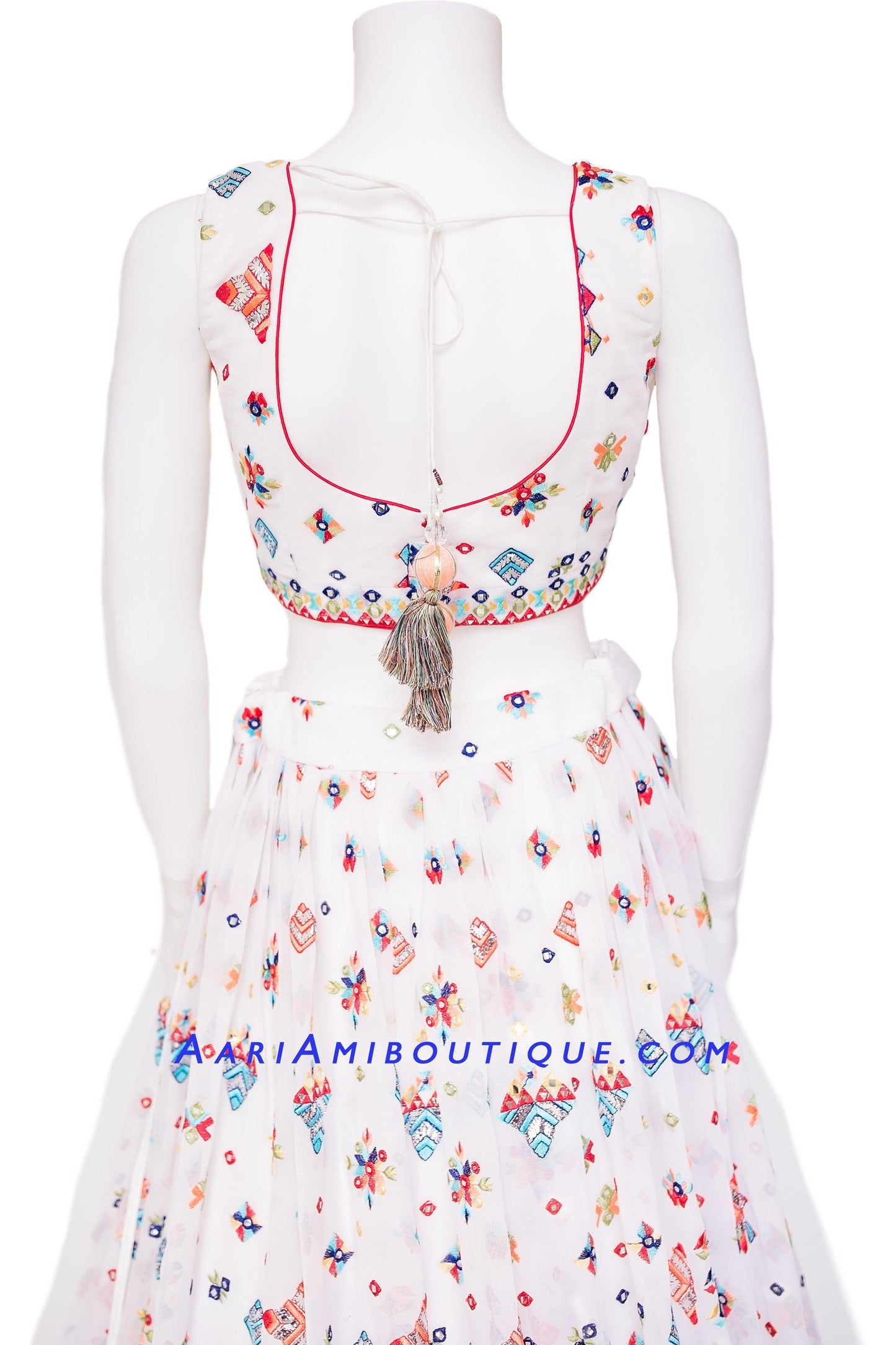 Ethereal-Ivory Chaniya Choli Set-AariAmi Boutique