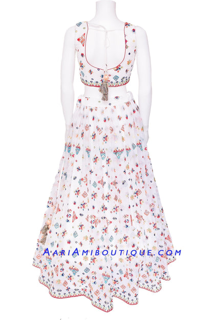 Ethereal-Ivory Chaniya Choli Set-AariAmi Boutique