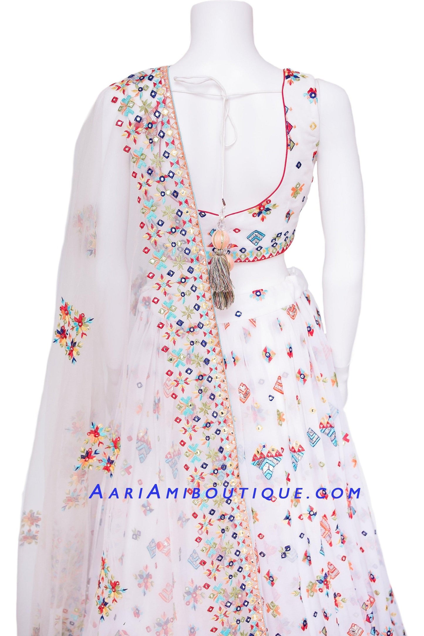 Ethereal-Ivory Chaniya Choli Set-AariAmi Boutique