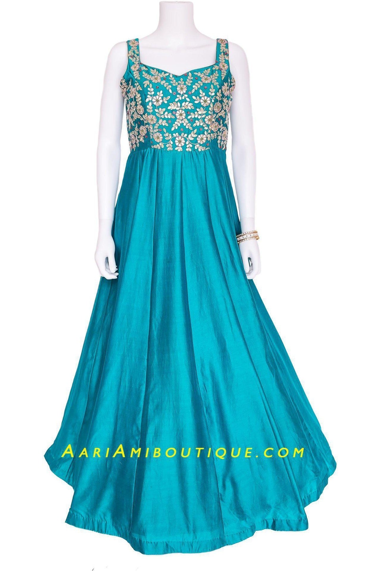 Gorgeous Blue Anarkali Set-AariAmi Boutique