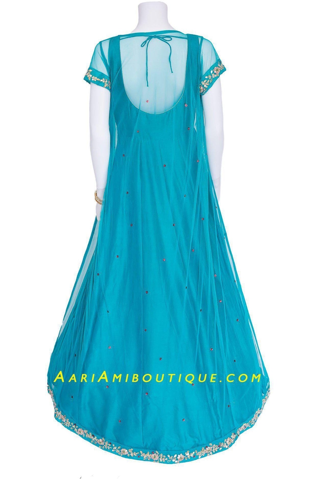 Gorgeous Blue Anarkali Set-AariAmi Boutique