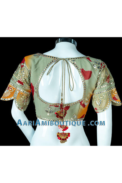 Gorgeous Green Tie-dye Lehenga Set-AariAmi Boutique