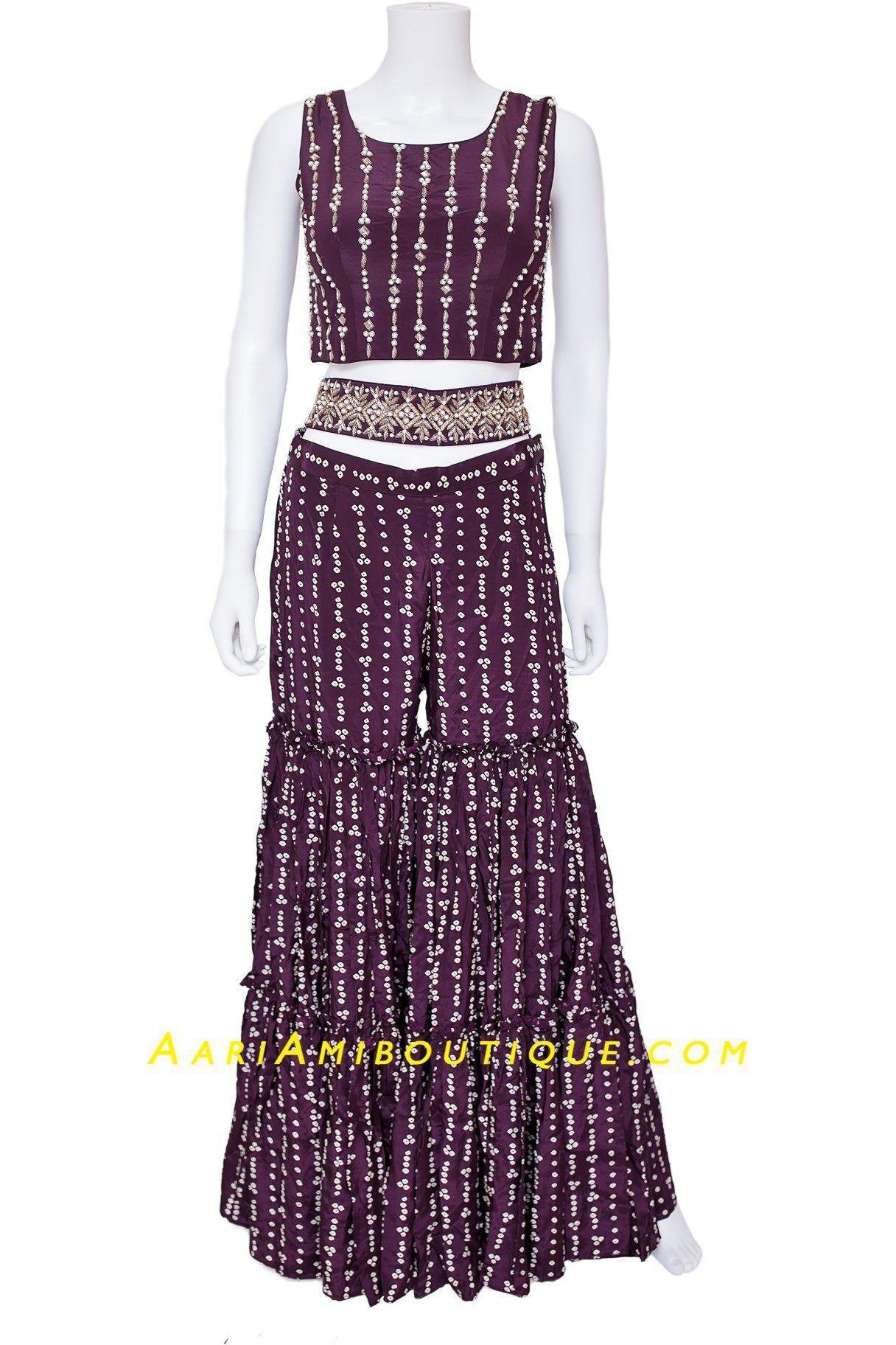 Hypnotic Bandhani Gharara Set-AariAmi Boutique