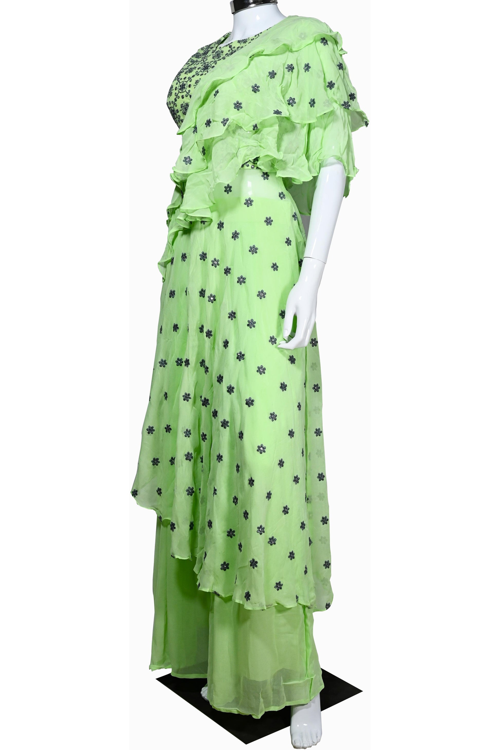 Mint Green Palazzo Set-AariAmi Boutique