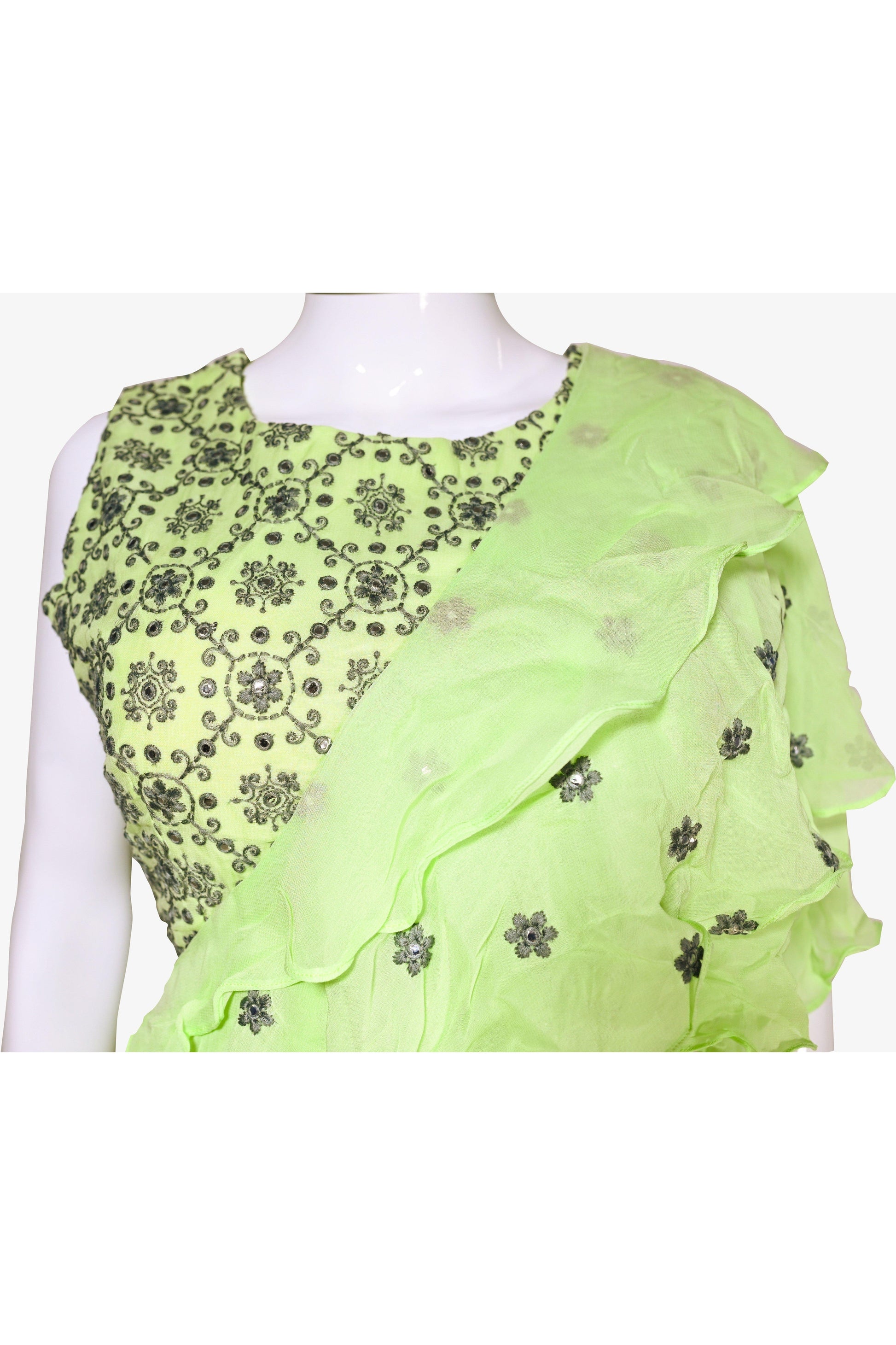 Mint Green Palazzo Set-AariAmi Boutique