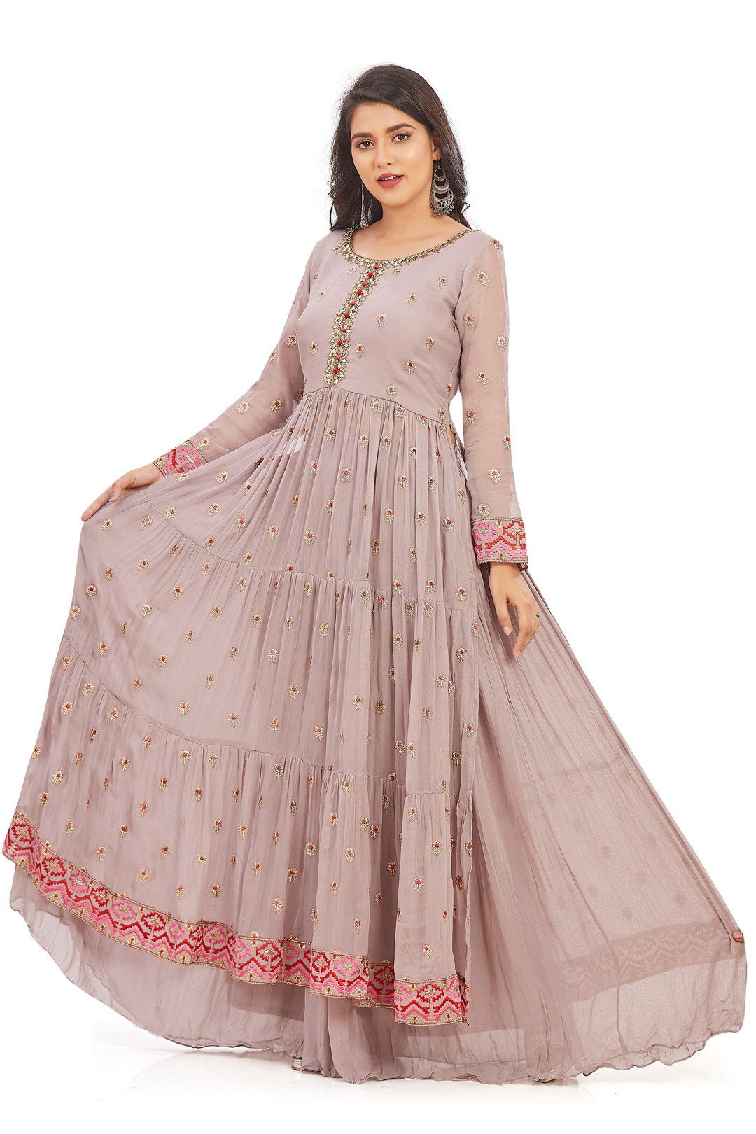 Mystic Mauve and Pink Bandhani Sharara Set-AariAmi Boutique