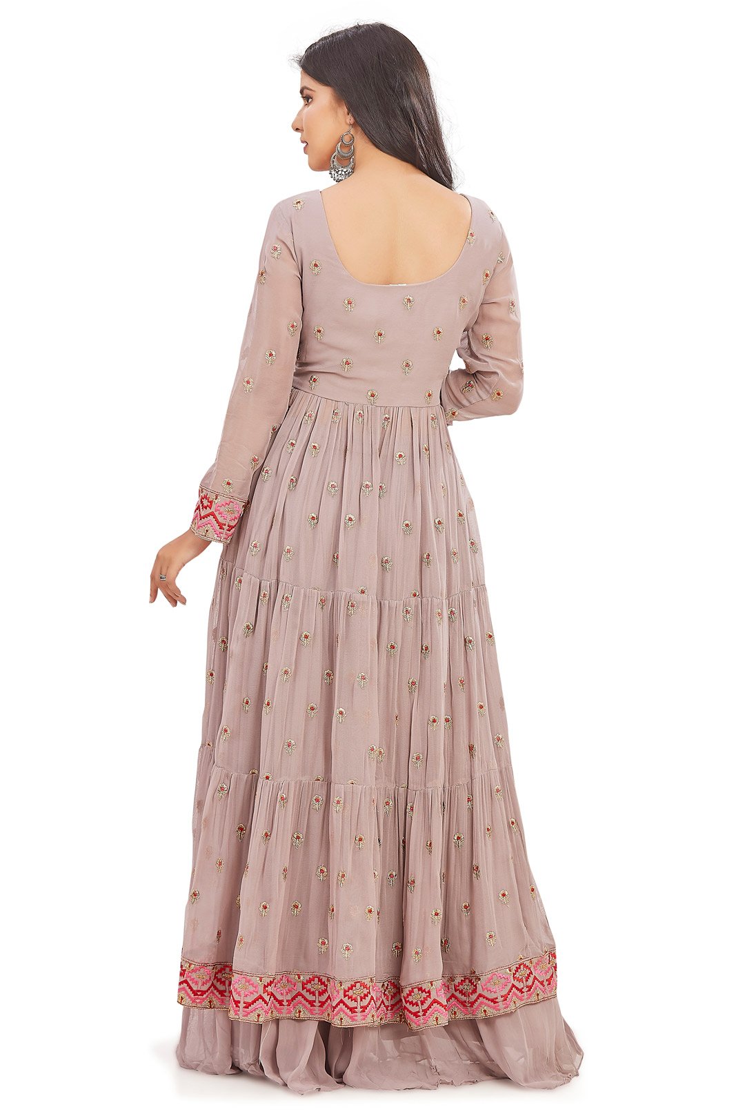 Mystic Mauve and Pink Bandhani Sharara Set-AariAmi Boutique