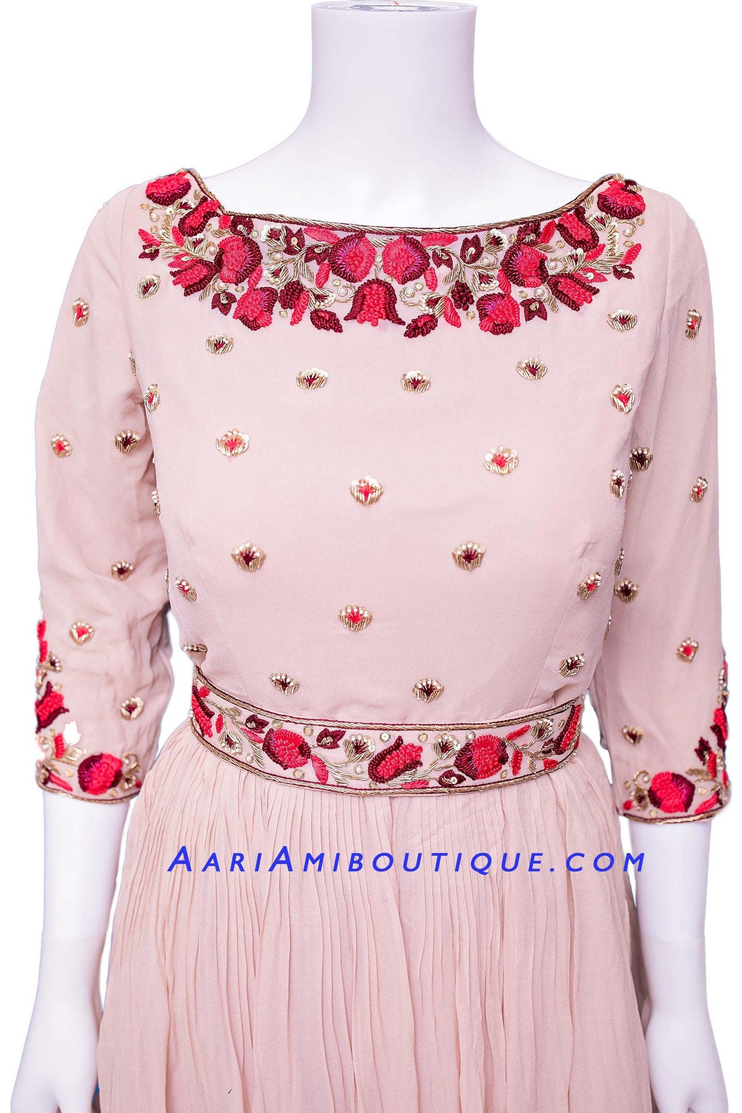 Opulent Ombre Pink Palazzo Set-AariAmi Boutique