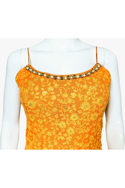 Orange blossom Lucknowi Palazzo Set-AariAmi Boutique
