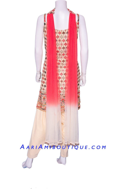 Picture-Perfect Pale Cream Salwar Kurta Set-AariAmi Boutique