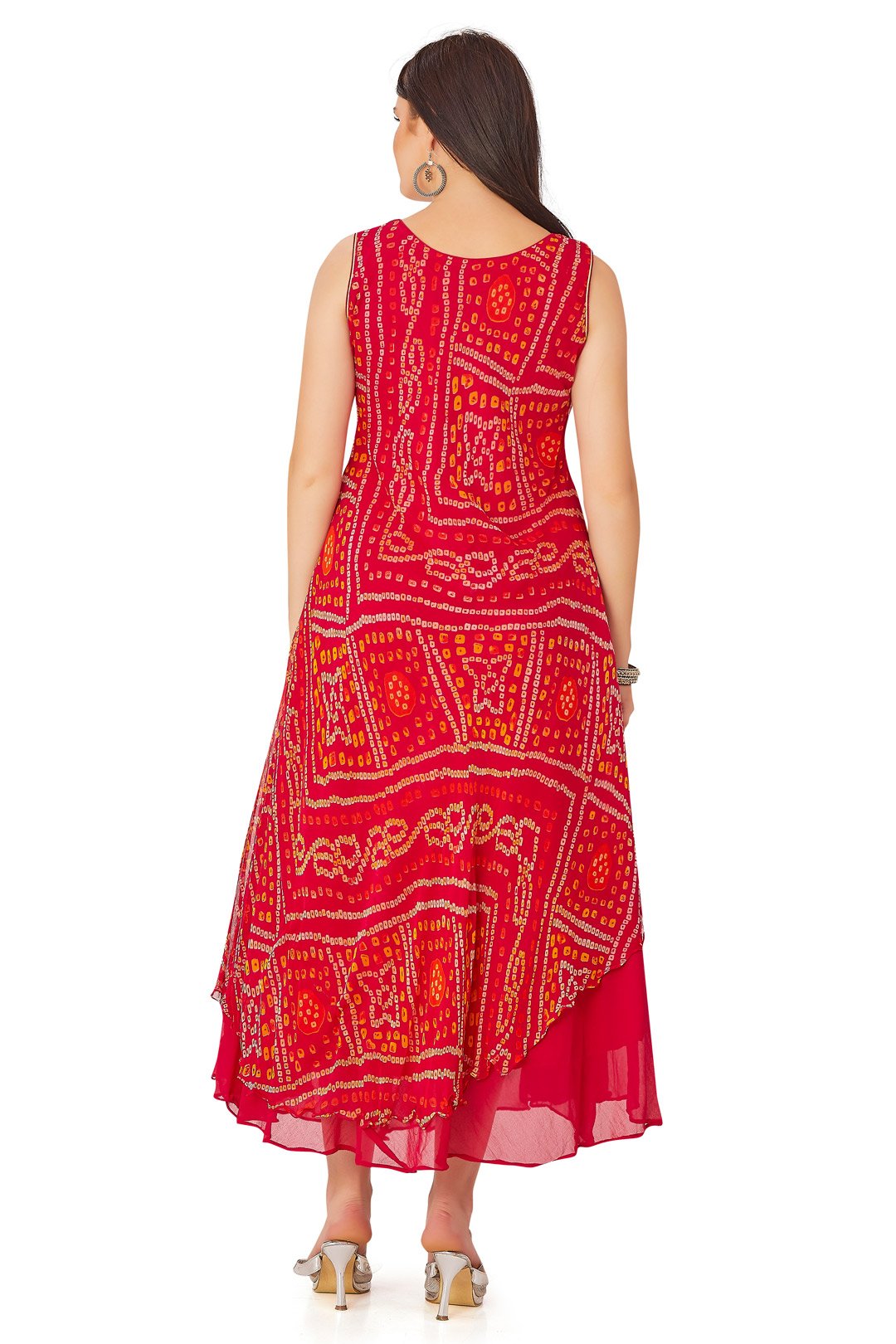 Pink Bandhani Kurti Set-AariAmi Boutique