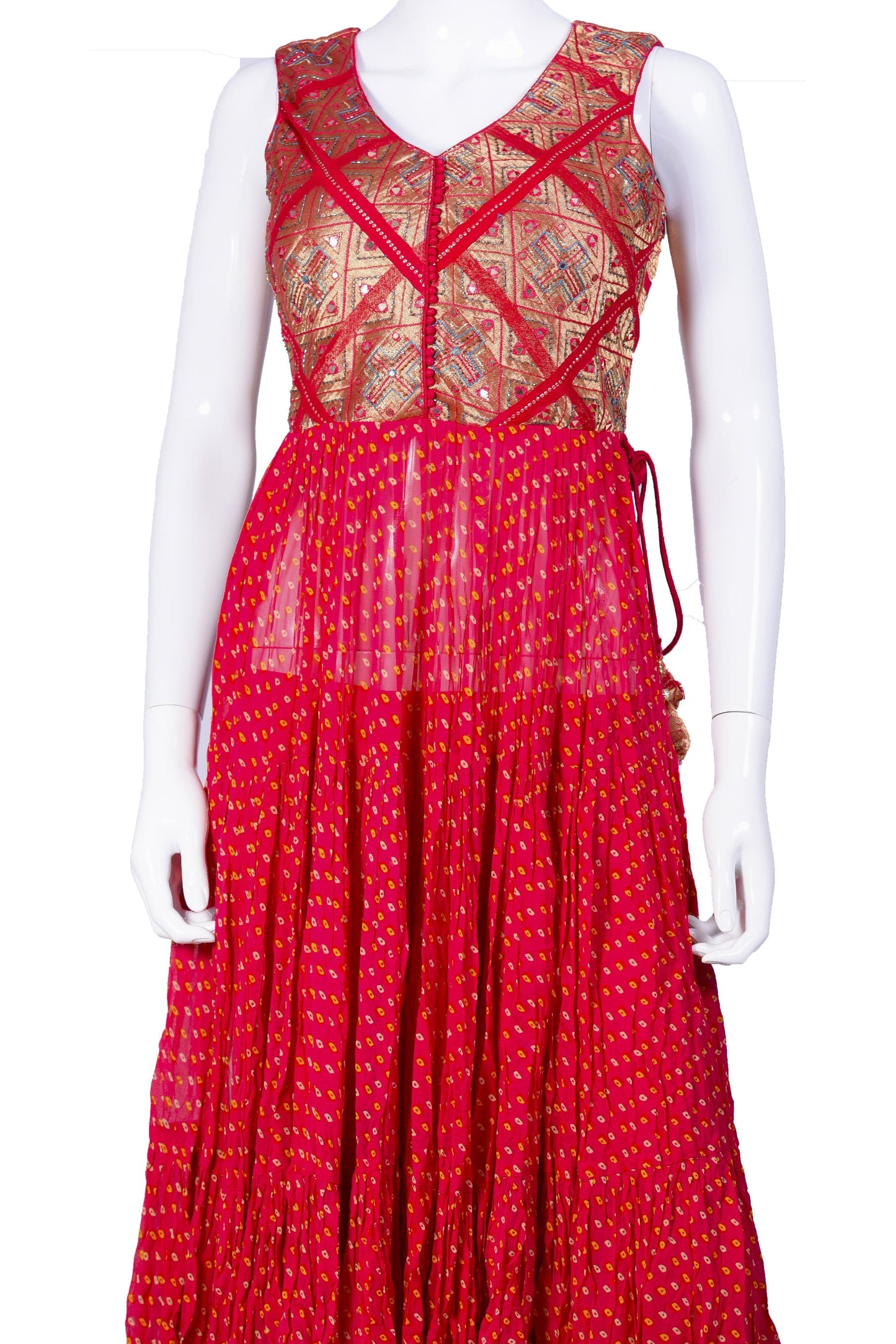 Pretty Pink Bandhani Palazzo Set-AariAmi Boutique